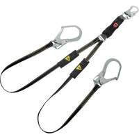 V-Series Welding Energy Absorbing Lanyard, 6', Rebar Hook Center, Snap Hook Leg Ends, Kevlar&reg;/Metal/Nylon Southpoint Industrial Supply
