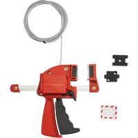 Red Clamping Cable Lockout, 8' Length SHB864 | Southpoint Industrial Supply