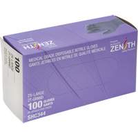 Gants jetables de calibre m&eacute;dical, 2T-Grand, Nitrile, 6 mils, Sans poudre, Noir, Classe 2 Southpoint Industrial Supply