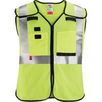 Gilet de s&eacute;curit&eacute; &agrave; maille d&eacute;tachable, Noir/Jaune lime haute visibilit&eacute;, Moyen/Petit Southpoint Industrial Supply