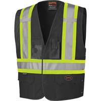 135 Veste de s&eacute;curit&eacute; avec c&ocirc;t&eacute;s r&eacute;glables, Noir, Grand/T-Grand, Polyester Southpoint Industrial Supply