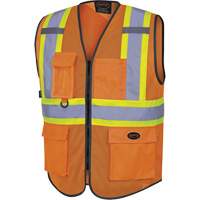 6960 Front Mesh Safety Vest, High Visibility Orange, Medium, Polyester Southpoint Industrial Supply