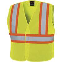 598P Tear-Away Mesh Safety Vest, High Visibility Lime-Yellow, Medium/Small, Polyester Southpoint Industrial Supply