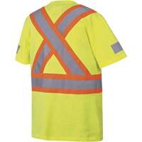 6980 Safety T-Shirt, Cotton, Small, High Visibility Lime-Yellow Southpoint Industrial Supply