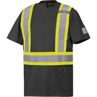 6976 Safety T-Shirt, Cotton, Small, Black Southpoint Industrial Supply