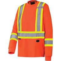 6981 Long-Sleeved Safety Shirt, Cotton, Small, High Visibility Orange Southpoint Industrial Supply