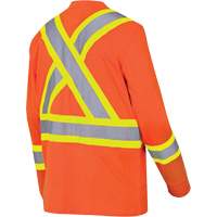 6981 Long-Sleeved Safety Shirt, Cotton, Small, High Visibility Orange Southpoint Industrial Supply