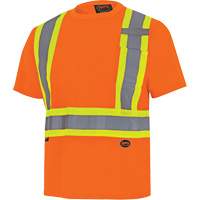 6990 Bird's-Eye Safety Shirt, Polyester, X-Small, High Visibility Orange Southpoint Industrial Supply