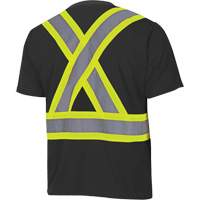 6992 Bird's-Eye Safety Shirt, Polyester, X-Small, Black Southpoint Industrial Supply
