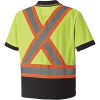 6987 Bird's-Eye Safety Polo Shirt, Polyester, X-Small, High Visibility Lime-Yellow Southpoint Industrial Supply