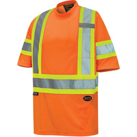6970 T-shirt de s&eacute;curit&eacute; en il-de-perdrix, Polyester, T-petit, Orange haute visibilit&eacute; Southpoint Industrial Supply
