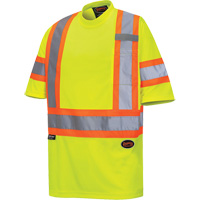 6971 T-shirt de s&eacute;curit&eacute; en il-de-perdrix, Polyester, T-petit, Jaune lime haute visibilit&eacute; Southpoint Industrial Supply