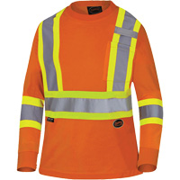 6968 T-shirt de s&eacute;curit&eacute; en il-de-perdrix pour femme, Polyester, T-petit, Orange haute visibilit&eacute; Southpoint Industrial Supply