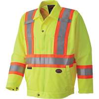 5999J Traffic Safety Jacket, Polyester, High Visibility Lime-Yellow, X-Small Southpoint Industrial Supply