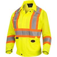 5999JW Women's Traffic Safety Jacket, Polyester, High Visibility Lime-Yellow, X-Small Southpoint Industrial Supply