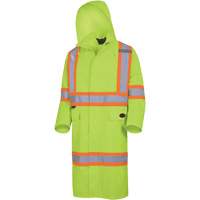 5631 Manteau long imperm&eacute;able The Rock 300D, Polyester, Petit, Jaune lime haute visibilit&eacute; Southpoint Industrial Supply