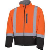 5679 Mechanical-Strength Softshell Safety Jacket, Black/High Visibility Orange, Small Southpoint Industrial Supply