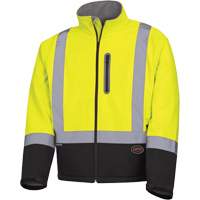 5689 Mechanical-Strength Softshell Safety Jacket, Black/High Visibility Lime-Yellow, Small Southpoint Industrial Supply