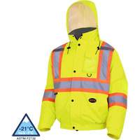 5033 Veste aviateur de s&eacute;curit&eacute; imperm&eacute;able et matelass&eacute;e pour l'hiver, Polyester, Jaune lime haute visibilit&eacute;, Petit Southpoint Industrial Supply