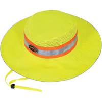 279 Chapeau de garde forestier avec sangle, Jaune lime haute visibilit&eacute;, Polyester Southpoint Industrial Supply