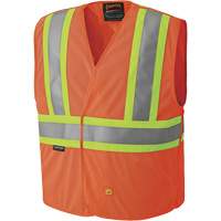 6914A Flame Resistant Safety Vest, High Visibility Orange, Medium/Small, Polyester Southpoint Industrial Supply