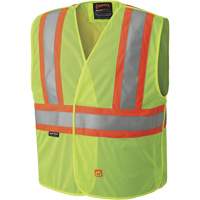 6916A Flame Resistant Safety Vest, High Visibility Lime-Yellow, Medium/Small, Polyester Southpoint Industrial Supply