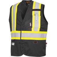 7729 FR-Tech&reg; Flame-Resistant Arc Safety Vest, Small, Black, 10 cal/cm² Southpoint Industrial Supply