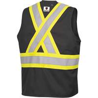 7729 FR-Tech&reg; Flame-Resistant Arc Safety Vest, Small, Black, 10 cal/cm² Southpoint Industrial Supply
