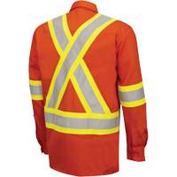 7743 FR-Tech&reg; Flame-Resistant Safety Shirt, Small, High Visibility Orange Southpoint Industrial Supply