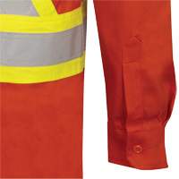 7743 FR-Tech&reg; Flame-Resistant Safety Shirt, Small, High Visibility Orange Southpoint Industrial Supply