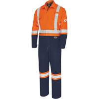 7702BB Combinaison de s&eacute;curit&eacute; FR-Tech 2 tons, Taille 36, Bleu marin/Orange, 10 cal/cm² Southpoint Industrial Supply