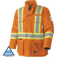 5533 Flame-Resistant Safety Parka, Small, High Visibility Orange, 58 cal/cm² Southpoint Industrial Supply