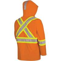 5880 Manteau de pluie ignifuge et protection contre les &eacute;clats d'arc &eacute;lectrique, T-petit, Orange haute visibilit&eacute;, 10 cal/cm² Southpoint Industrial Supply