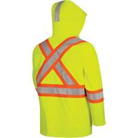 5881 Manteau de pluie ignifuge et protection contre les &eacute;clats d'arc &eacute;lectrique, T-petit, Jaune haute visibilit&eacute;, 10 cal/cm² Southpoint Industrial Supply
