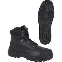 1025 Bottes de travail 6" noires, Cuir, Embout Acier, Taille 10 Southpoint Industrial Supply