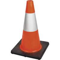 Premium Flexible Safety Cone, 18", Orange, 6" Reflective Collar(s) SHE780 | Southpoint Industrial Supply