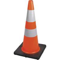 Premium Flexible Safety Cone, 28", Orange, 4" & 6" Reflective Collar(s) SHE782 | Southpoint Industrial Supply