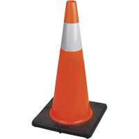 Premium Flexible Safety Cone, 28", Orange, 4" Reflective Collar(s) SHE784 | Southpoint Industrial Supply