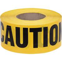 Caution Tape, English, 3" W x 1000' L, 1.5 mils, Black on Yellow SHE798 | Southpoint Industrial Supply