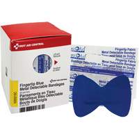 Fingertip Blue Detectable Bandages, Fingertip, Fabric Metal Detectable, Sterile SHE880 | Southpoint Industrial Supply