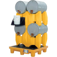 Syst&egrave;me de confinement Ultra-Drum sans drain pour 4 barils, 53" lo x 53" la x 77,8" ha, 3000 gal. US Capacit&eacute; Southpoint Industrial Supply