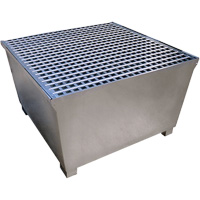 Ultra-IBC Spill Pallet en acier, Capacit&eacute; de d&eacute;versement 370 gal. US, 57,6" x 34,7" x 56,9" Southpoint Industrial Supply