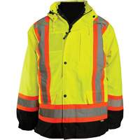 7-in-1 Jacket, Polyester, High Visibility Orange, Small SHF964 | Southpoint Industrial Supply