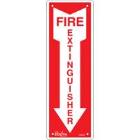 "Fire Extinguisher" Sign, 12" x 4", Aluminum, English with Pictogram Southpoint Industrial Supply