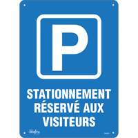 Enseigne  Stationnement r&eacute;serv&eacute; aux visiteurs , 10" x 14", Plastique, Français avec pictogramme Southpoint Industrial Supply