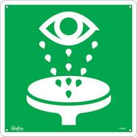 Enseigne de s&eacute;curit&eacute; conforme &agrave; la CSA - Eye Wash, 12" x 12", Aluminium, Pictogramme Southpoint Industrial Supply