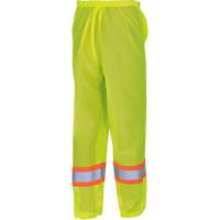 5670 Traffic Safety Pants, Polyester, 2X-Small/X-Small, High Visibility Lime-Yellow Southpoint Industrial Supply