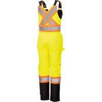 5041BBW Combinaison de s&eacute;curit&eacute; imperm&eacute;able haute visibilit&eacute; pour femmes, Polyester, T-petit, Noir/Jaune lime haute visibilit&eacute; Southpoint Industrial Supply