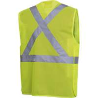 Mesh Safety Vest with 2" Tape, High Visibility Lime-Yellow, 4X-Large/5X-Large, Polyester, CSA Z96 Class 2 - Level 2 SHI028 | Southpoint Industrial Supply