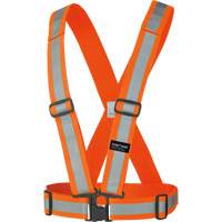 5-Pack High-Visibility Safety Sashes, High Visibility Orange, Silver Reflective Colour, One Size SHI031 | Southpoint Industrial Supply